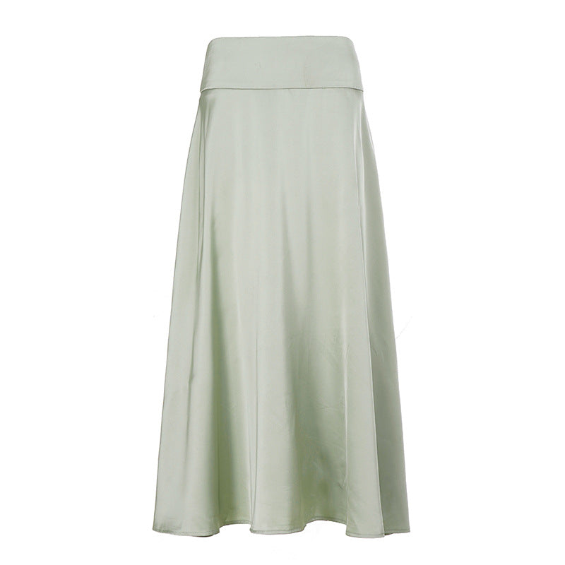 Women's Flowy Maxi Skirt with Elastic Waistband