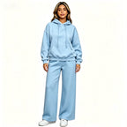 Women's Comfortable Oversized Hoodie and Wide Jogging Pants Set