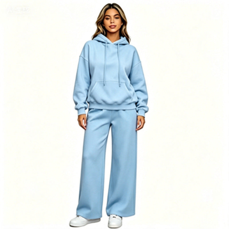 Women's Comfortable Oversized Hoodie and Wide Jogging Pants Set