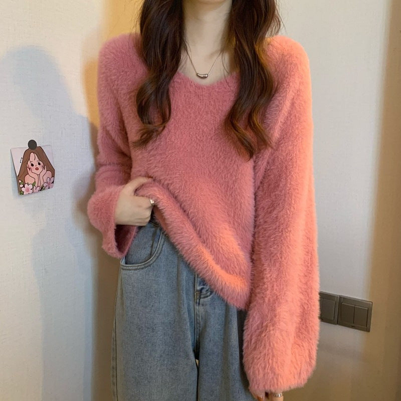 Women's Fluffy Loose-Fit Sweater