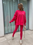 Women's Casual Oversized Sweater and Leggings Set