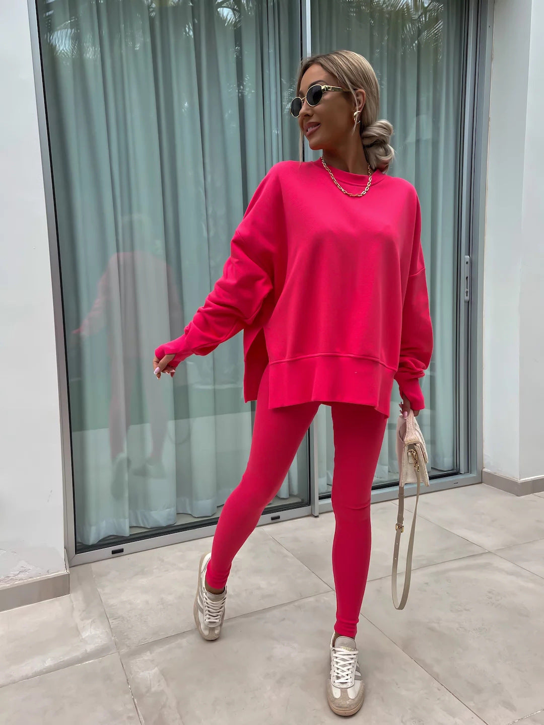 Women's Casual Oversized Sweater and Leggings Set