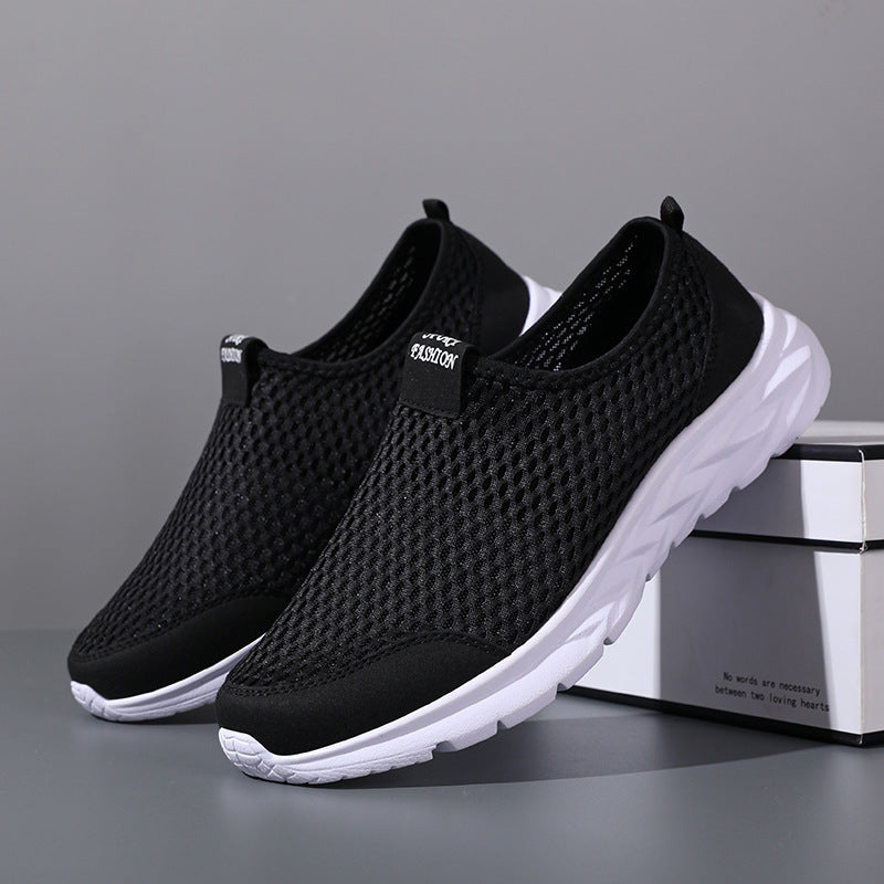 Women's Breathable Slip-On Sports Shoes with Elastic Entry