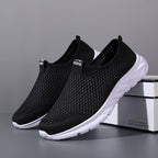 Women's Breathable Slip-On Sports Shoes with Elastic Entry