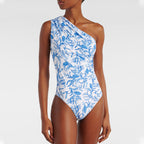 Women's Asymmetrical Swimsuit with Matching Maxi Skirt