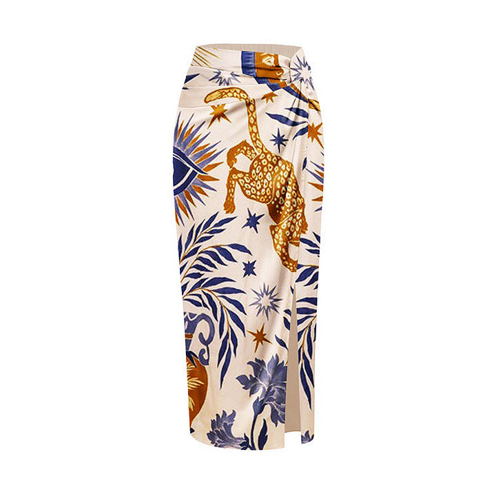 Women's Crop Top and Maxi Skirt Set