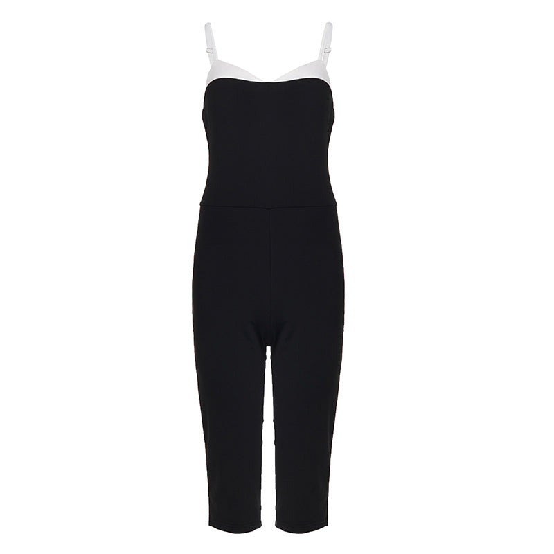 Elegant Overall with Bust Detail and Adjustable Straps