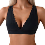 Women's Swim Top with Curved Neckline