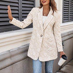 Women's Elegant Blazer with Floral Embroidery