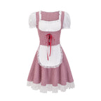 Women's Dirndl Dress with Traditional Plaid Pattern