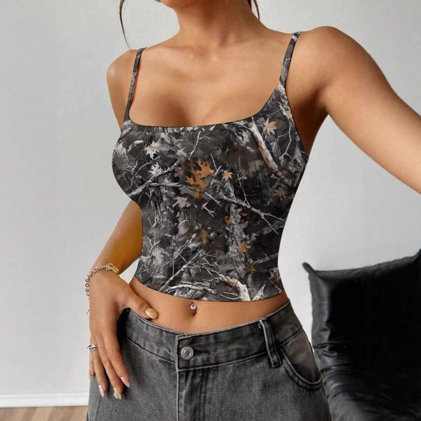 Women's Sleeveless Camouflage Top