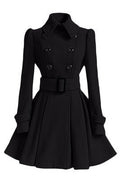 Women's Modern Trench Coat with Tailored Fit and Double Buttons
