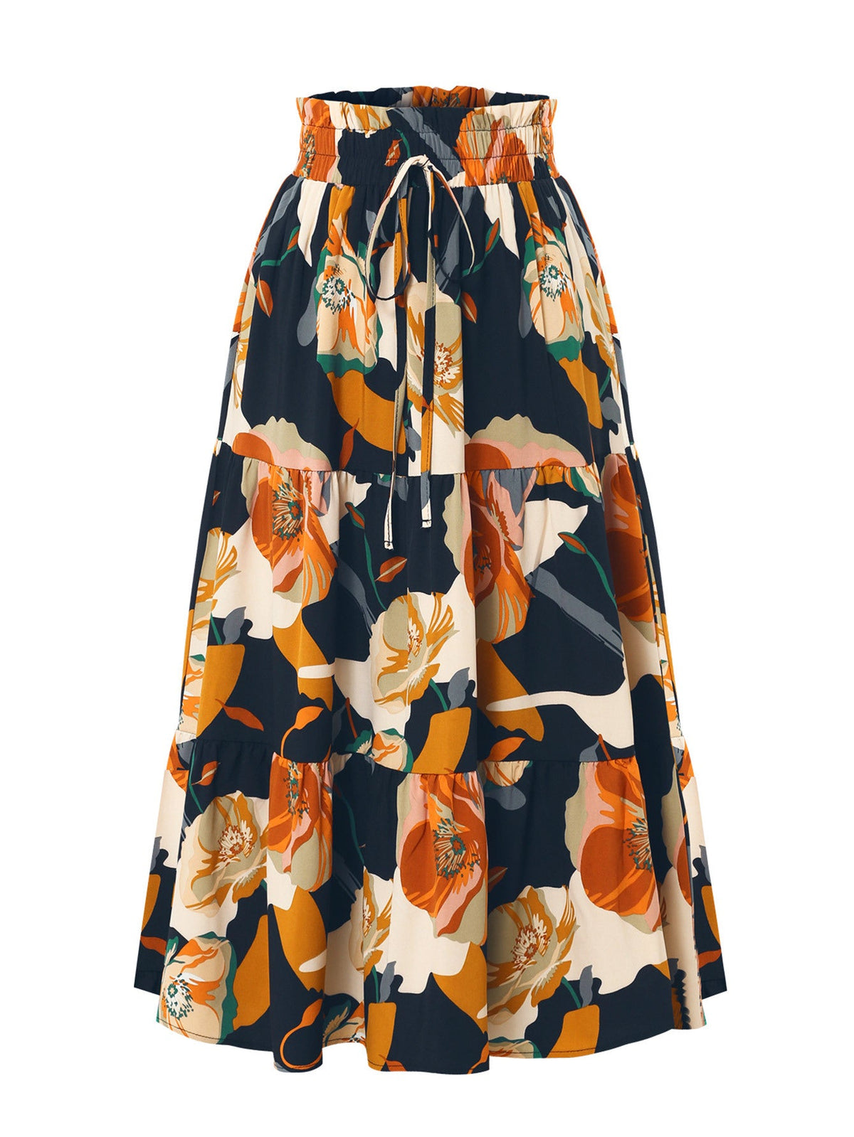 Women's Floral Midi Skirt