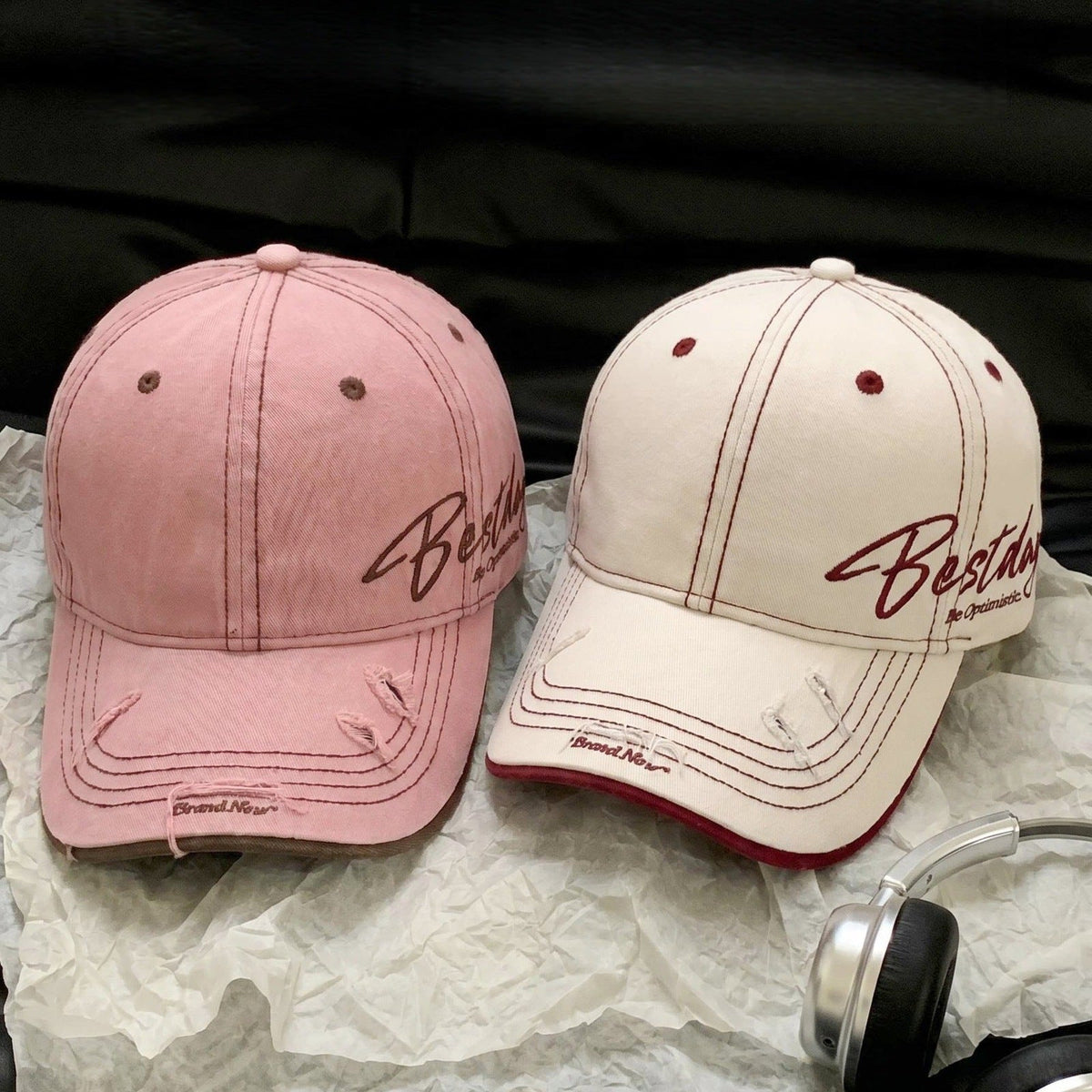 Men's Distressed Casual Cotton Baseball Cap
