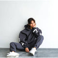 Women's Casual Oversized Sweat Suit with Hood and Elastic Waist
