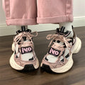 Women's Breathable Chunky Sneakers with Sporty Design