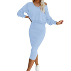 Women's Elegant Sweater and Pencil Skirt Set