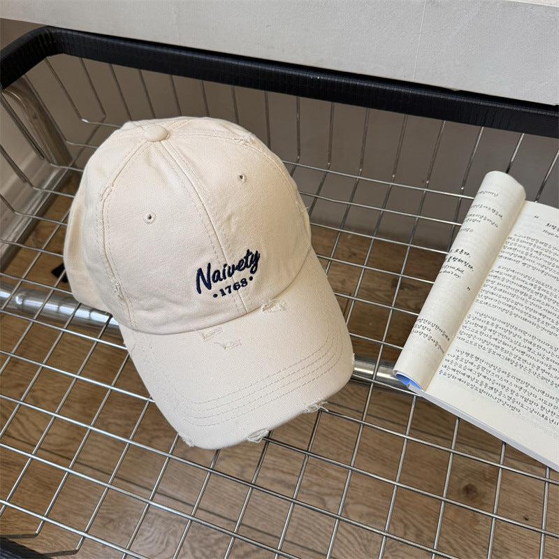 Men's Distressed Cotton Baseball Hat