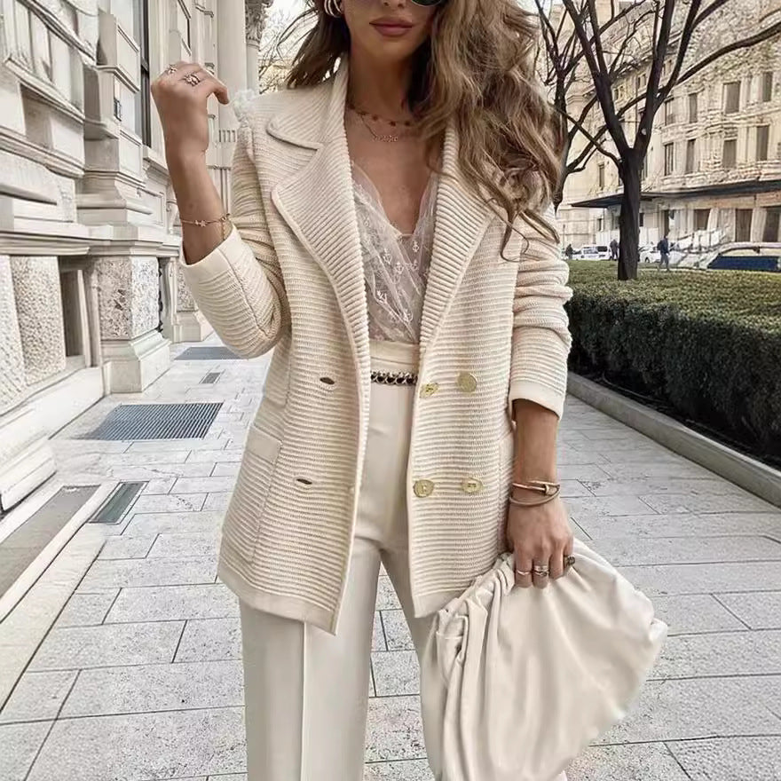 Women's Structured Blazer with Button Details