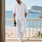 Men's Relaxed Cotton Muslin Resort Set