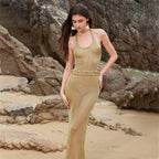 Women's Elegant Crocheted Mini Dress