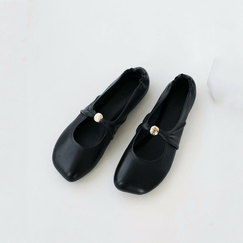 Women's Ballet Flats with Bow Accent