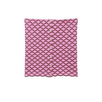 Women's Midi Skirt with Wavy Pattern and Decorative Buttons