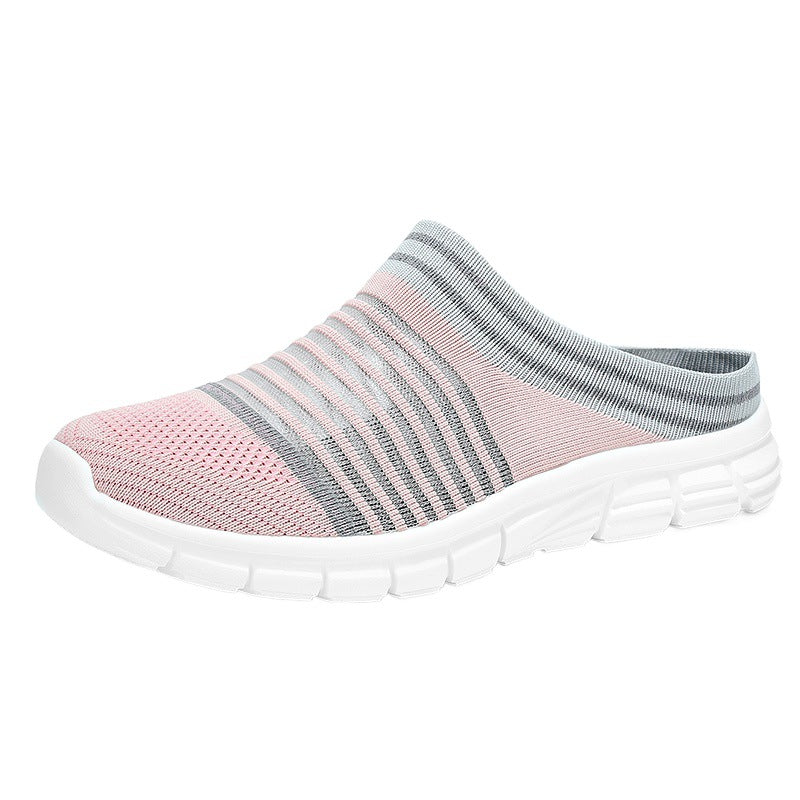 Women's Breathable Slip-On Sneakers with Elastic Design and Flexible Sole