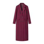 Elegant Double-Breasted Long-Sleeve Coat