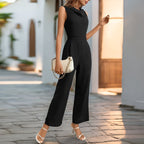 Elegant Jumpsuit with Wide Legs and Fitted Bodice