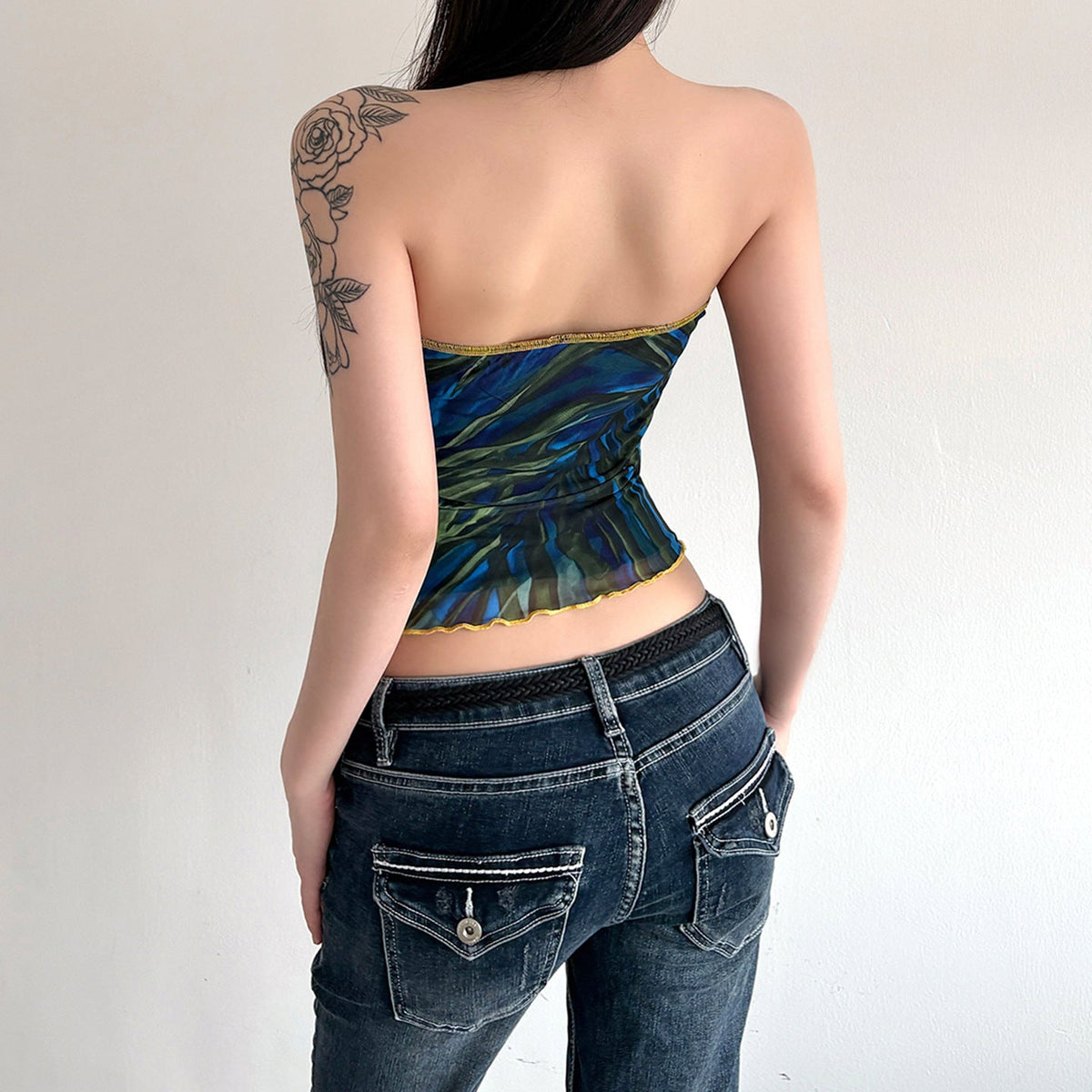 Bandeau Top with Floral Print