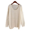 Women's Chunky Knit Sweater with Wide Cut