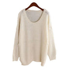 Women's Chunky Knit Sweater with Wide Cut