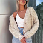 Women's Fluffy Short Cardigan