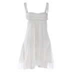 Women's Chiffon Dress with Flowing Hem and Sweetheart Neckline