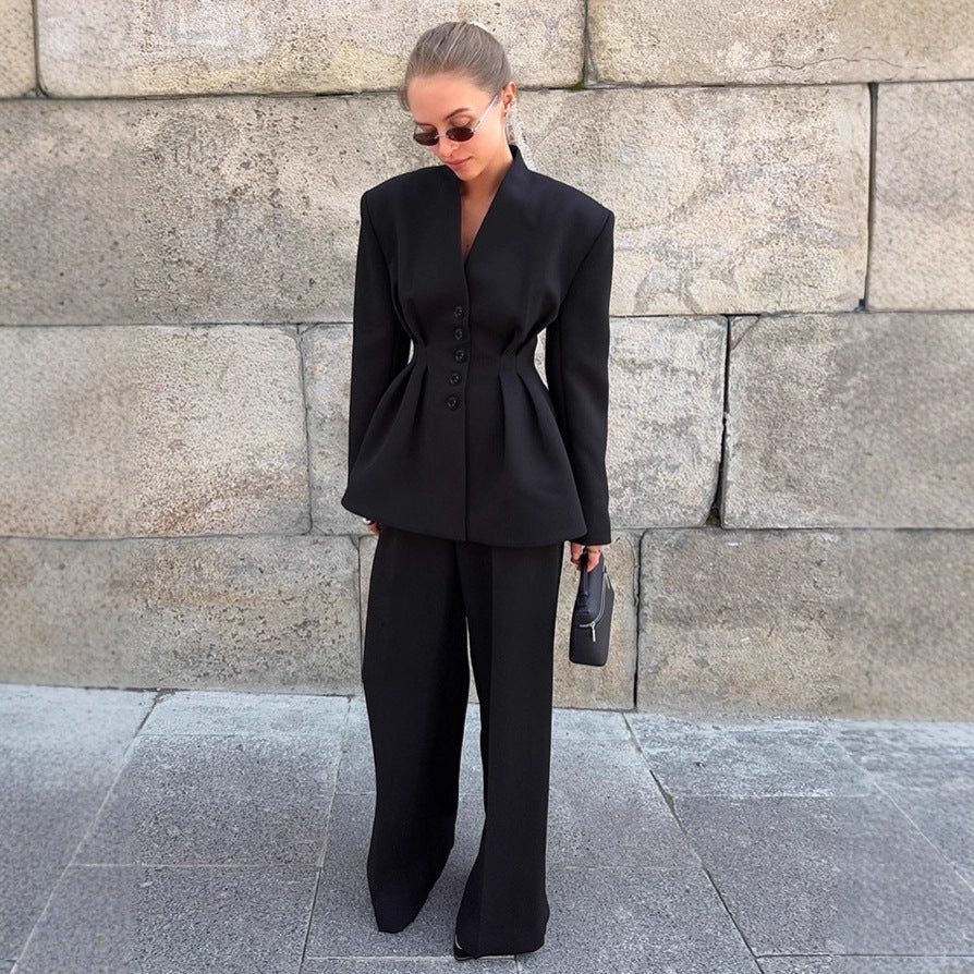 Women's Elegant Blazer Pant Suit