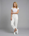 Women's Comfortable Chino Pants with Rolled Hem