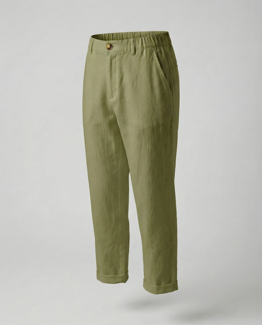 Women's Comfortable Chino Pants with Rolled Hem