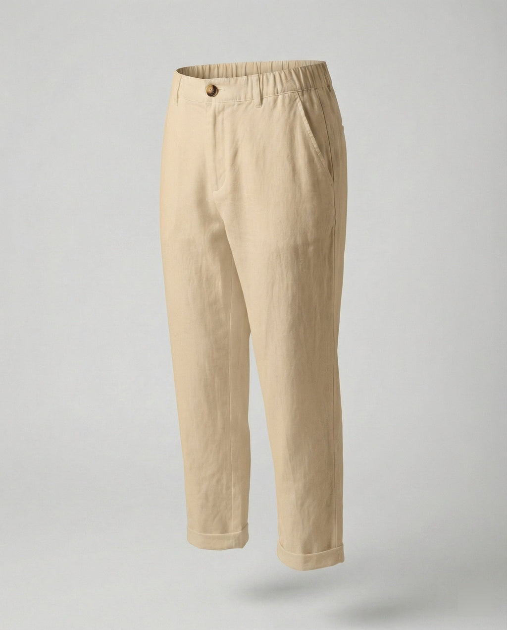 Women's Comfortable Chino Pants with Rolled Hem