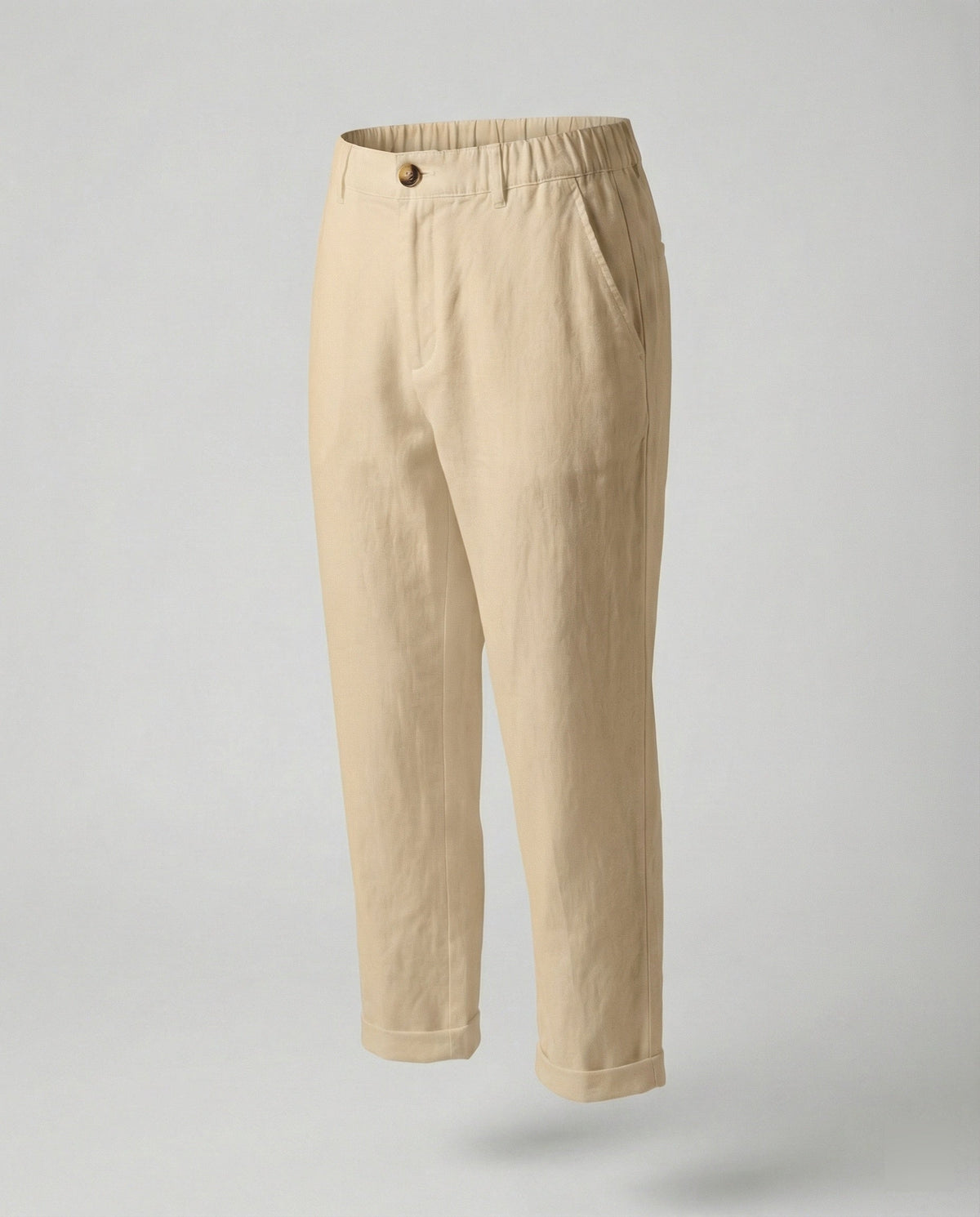 Women's Comfortable Chino Pants with Rolled Hem