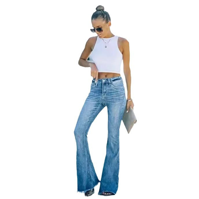 Women's High-Waist Flared Jeans