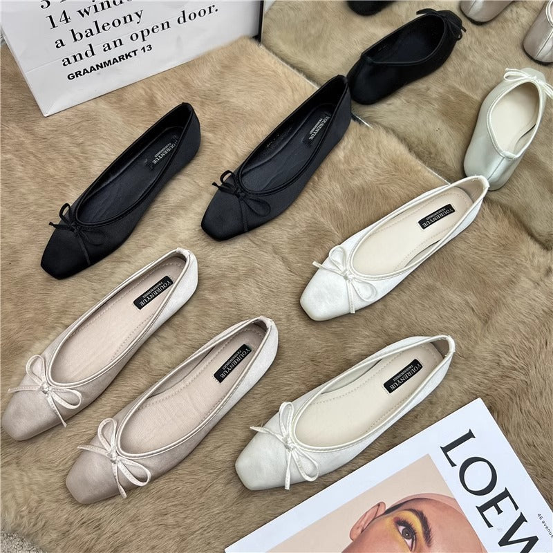 Women's Bow Accent Ballet Flats
