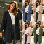 Women's Chunky Knit Kimono Cardigan with Open Sleeves and Pockets