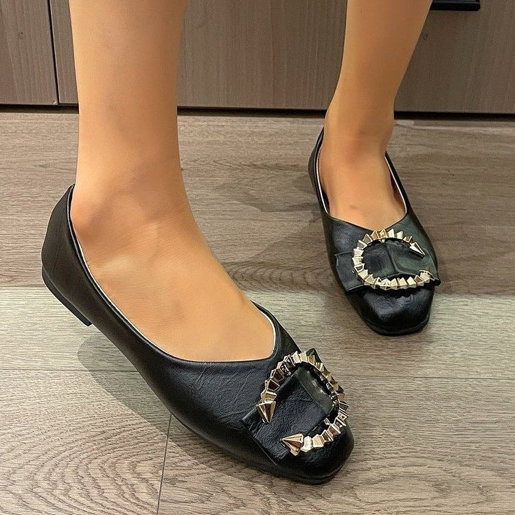 Women's Ballet Flats with Decorative Embellishments