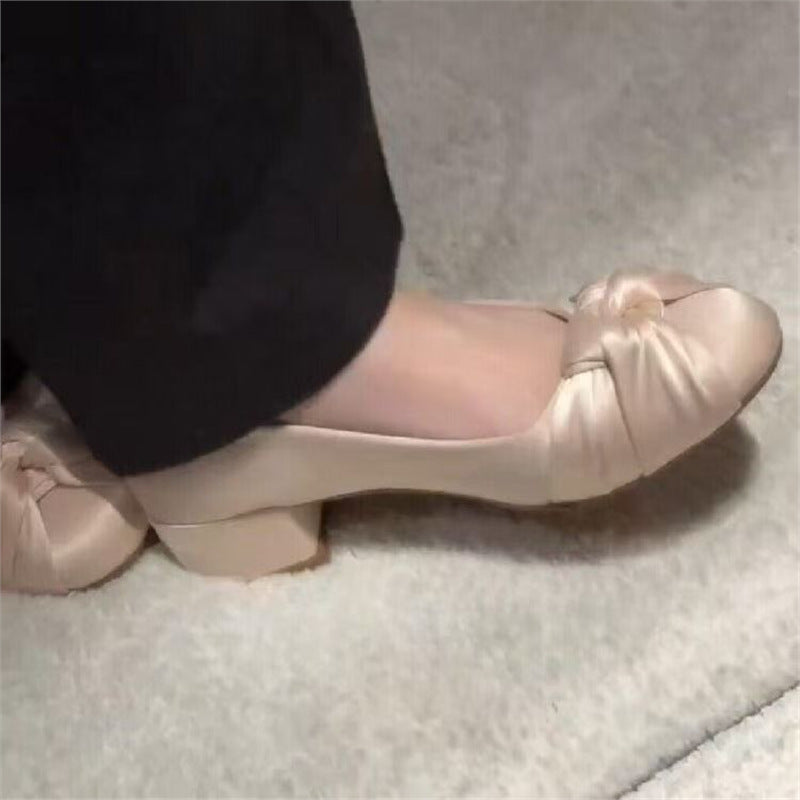 Women's Ballet Flats with Elegant Knot Design
