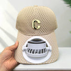 Breathable Baseball Cap with Rechargeable Fan