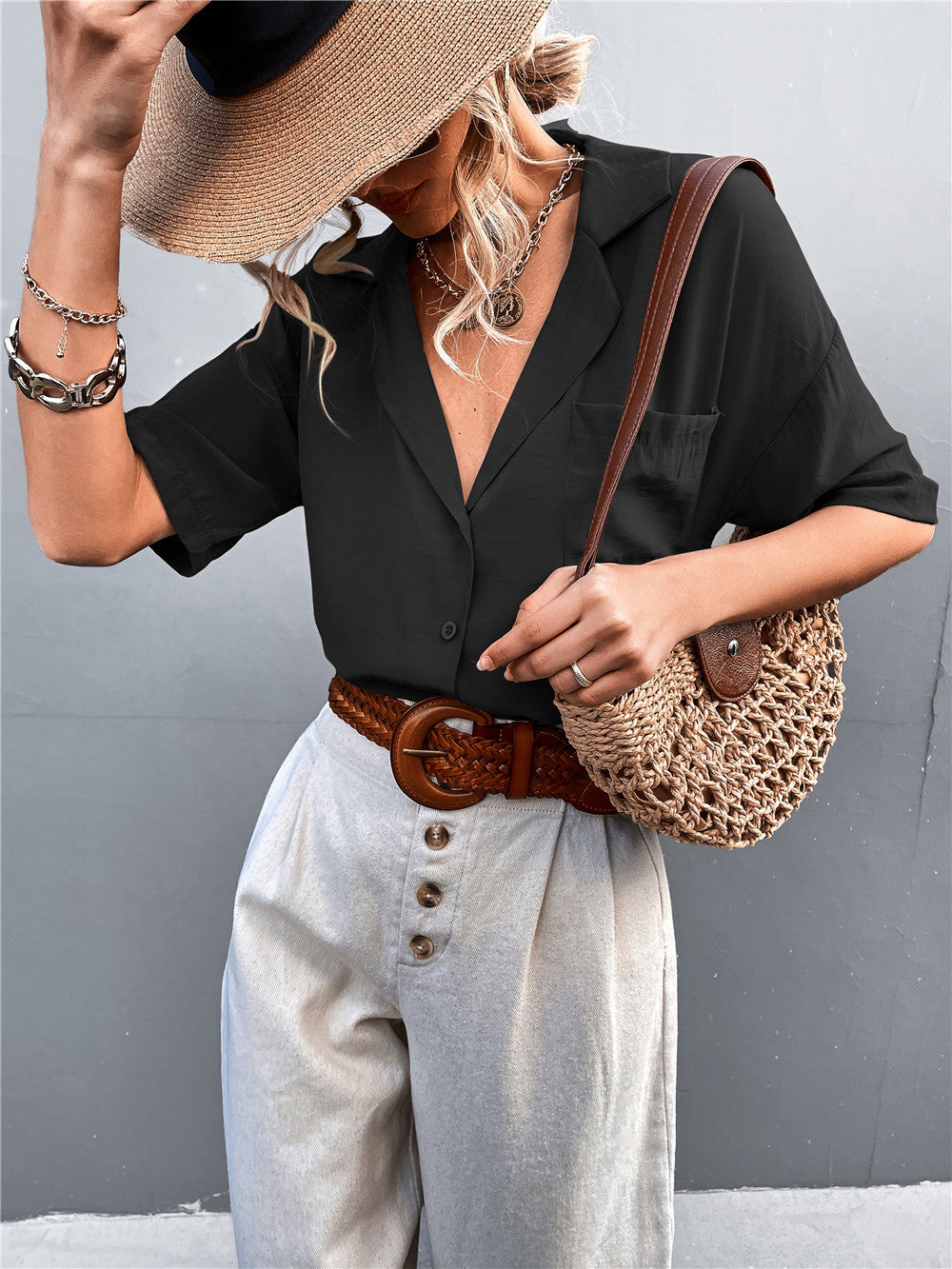 Women's Short-Sleeve Blouse