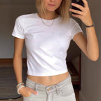 Women's Fitted Short-Sleeve Crew Neck Shirt