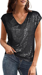 Women's Glamorous Sequin Shirt
