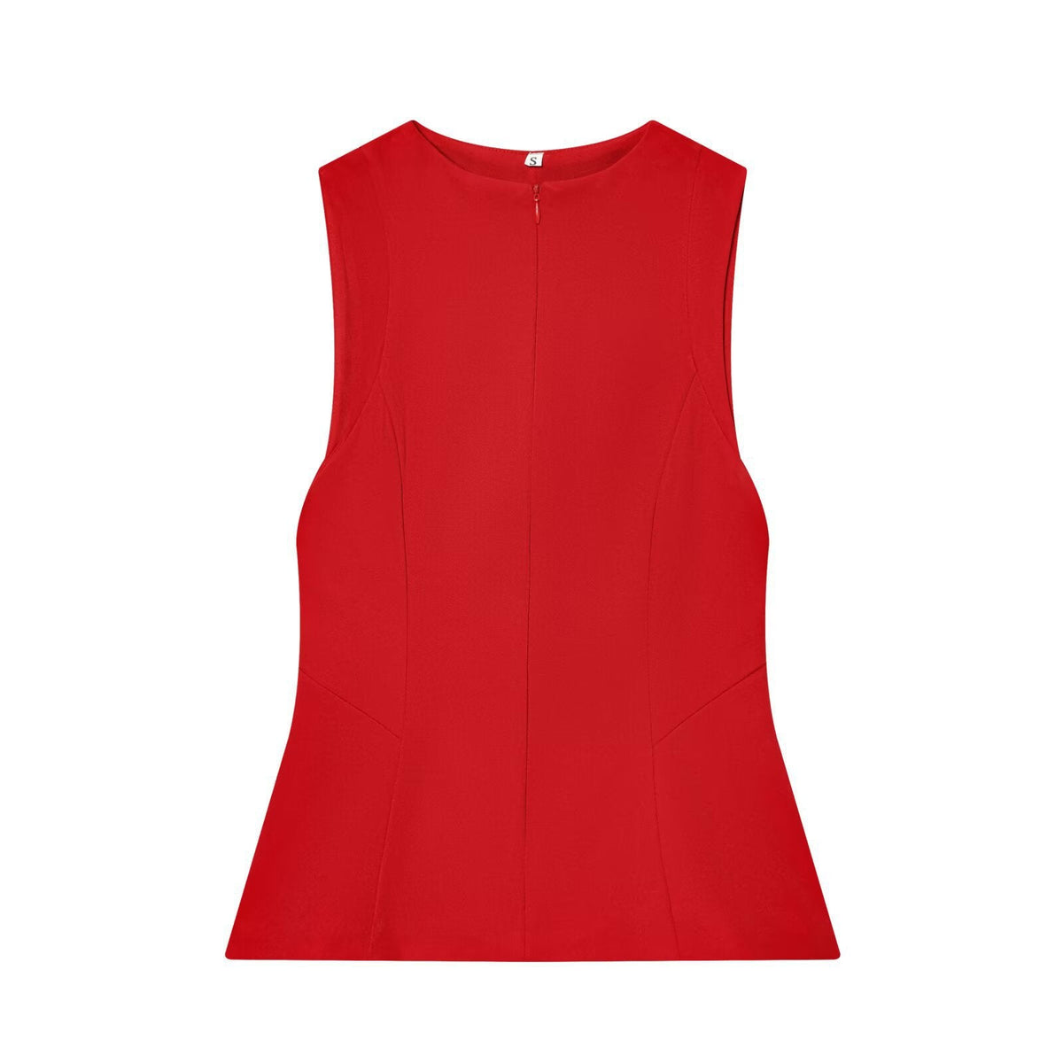 Women's Sleeveless Top with Elegant Cut and Fine Waist